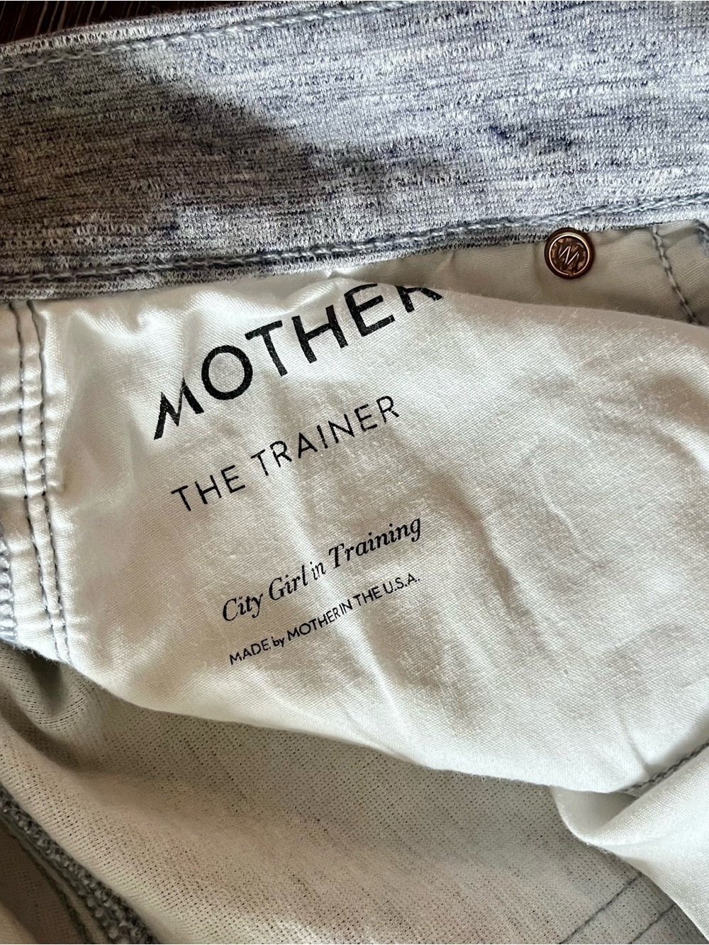 MOTHER 'The Trainer' Light Blue Ankle Jogger